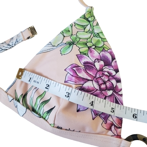 LETARTE Cabo Blush Pink Floral Print Bikini sz XS - Picture 8 of 16